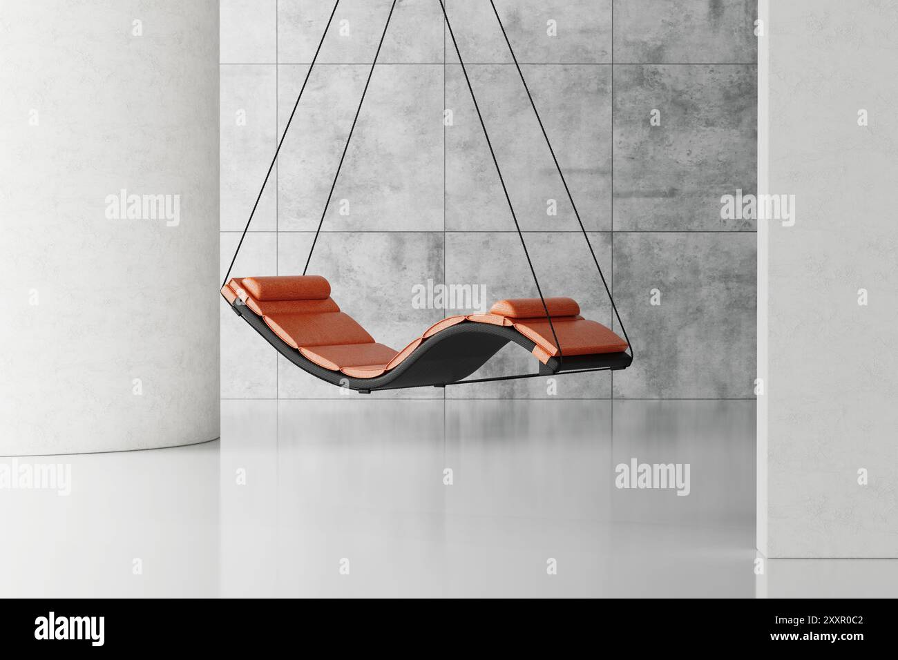 Sitting Rope Relax Relax Room Swing Float Chair Hammock Hanged on a Ropes in Big White ...