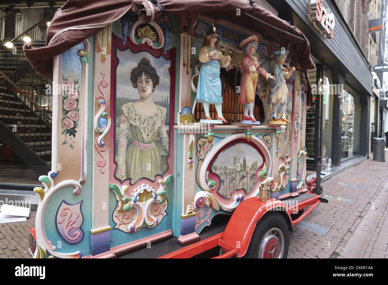 Amsterdam, Netherlands. November 2022. A traditional street organ in the streets of Amsterdam Stock Photo