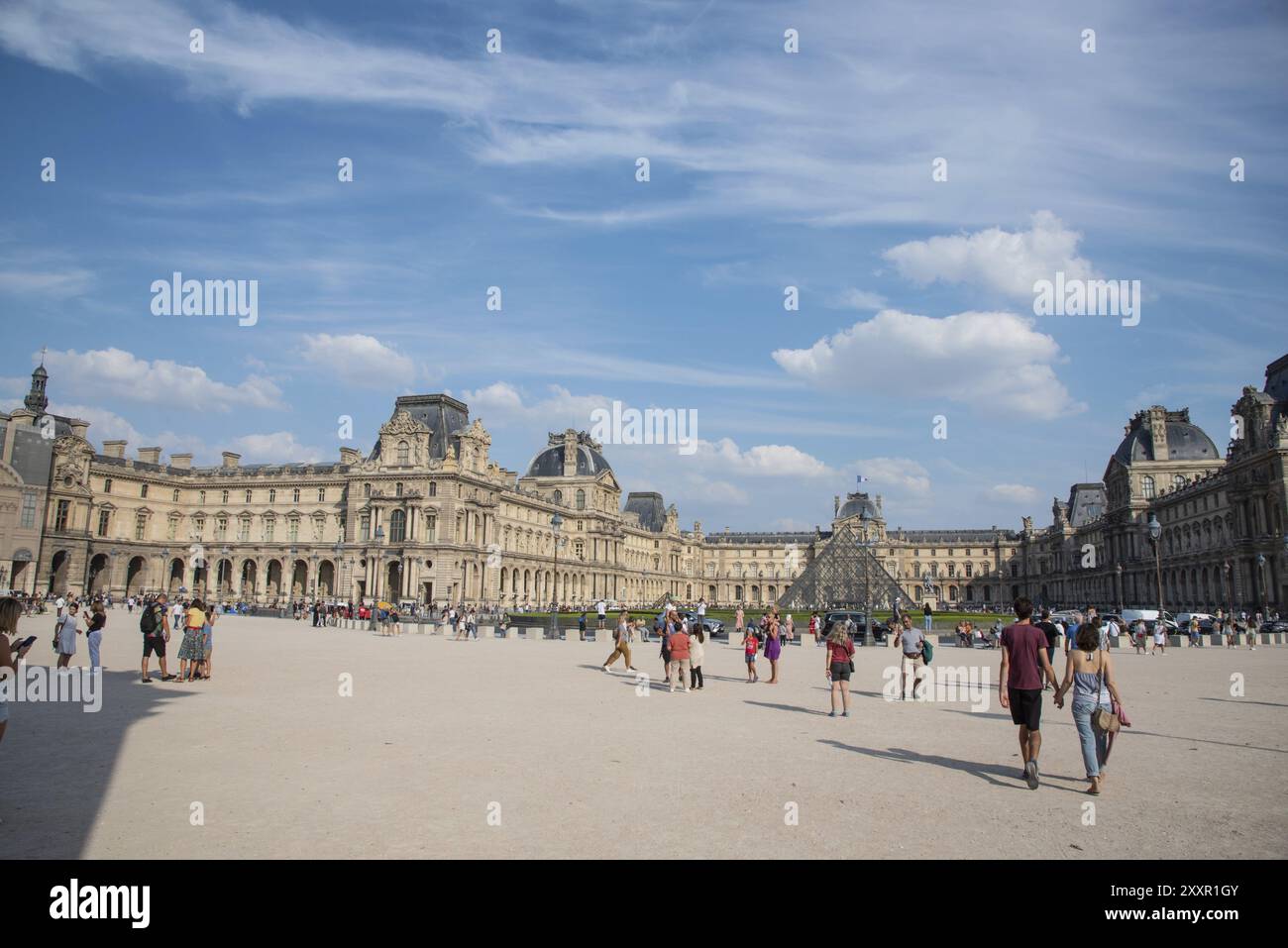 Paris, France. August 2022. The world-famous Louvre museum in Paris Stock Photo