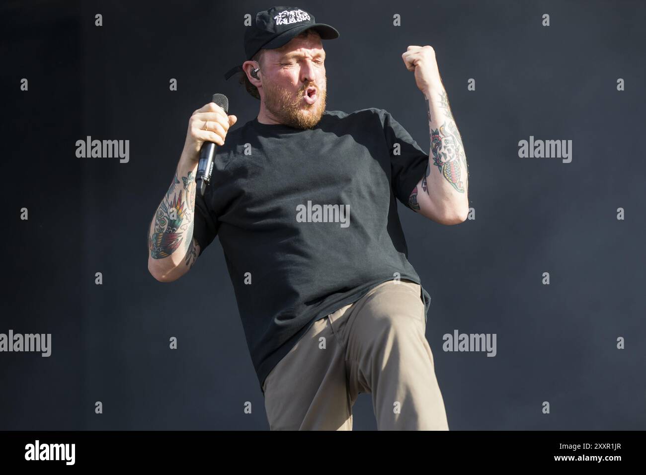 Panik Panzer (Tobias Pongratz), rapper of the Antilopen Gang at the ...