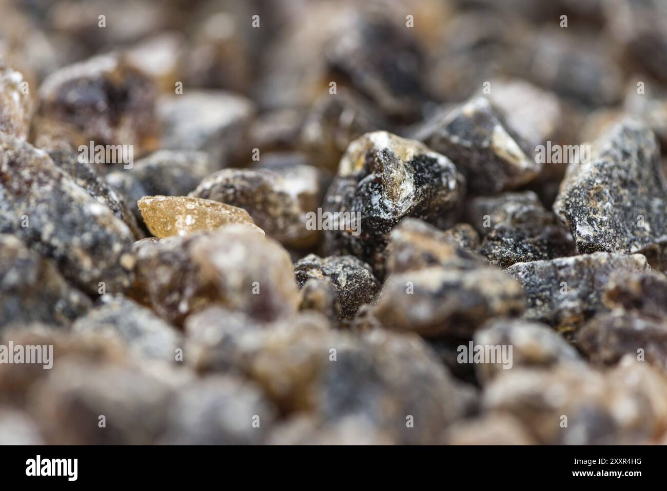 Brown Rock Candy (detailed close-up shot, selective focus) Stock Photo