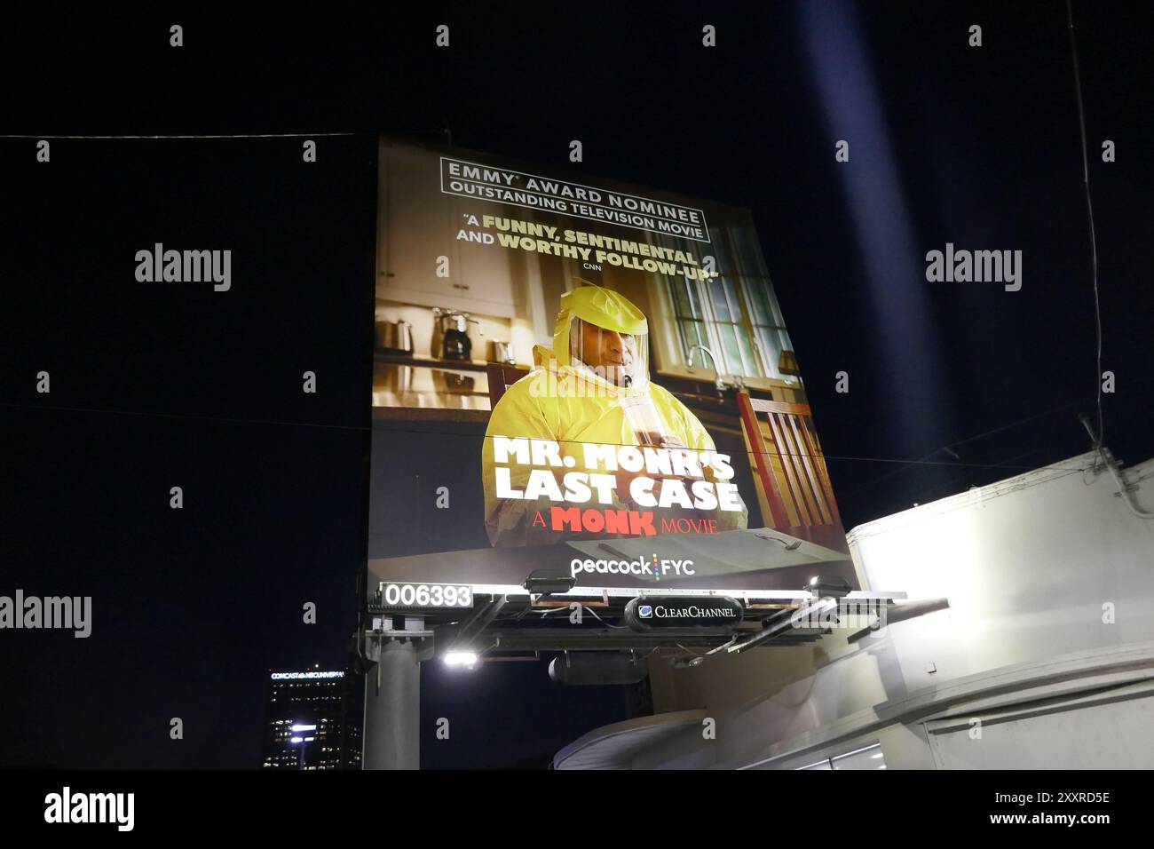 Los Angeles, California, USA 23rd August 2024 Mr. Monks Last Case A Monk Movie Billboard on August 23, 2024 in Los Angeles, California, USA. Photo by Barry King/Alamy Stock Photo Stock Photo