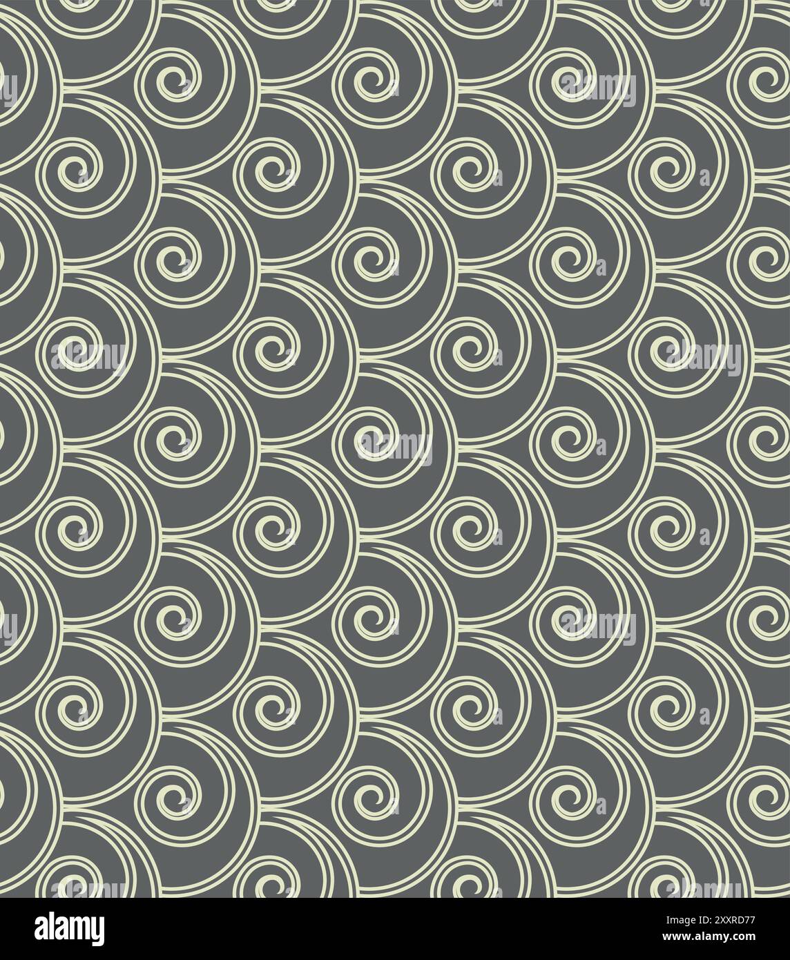 Abstract geometric pattern circles, lines. A seamless vector background. Grey ornament Stock Vector