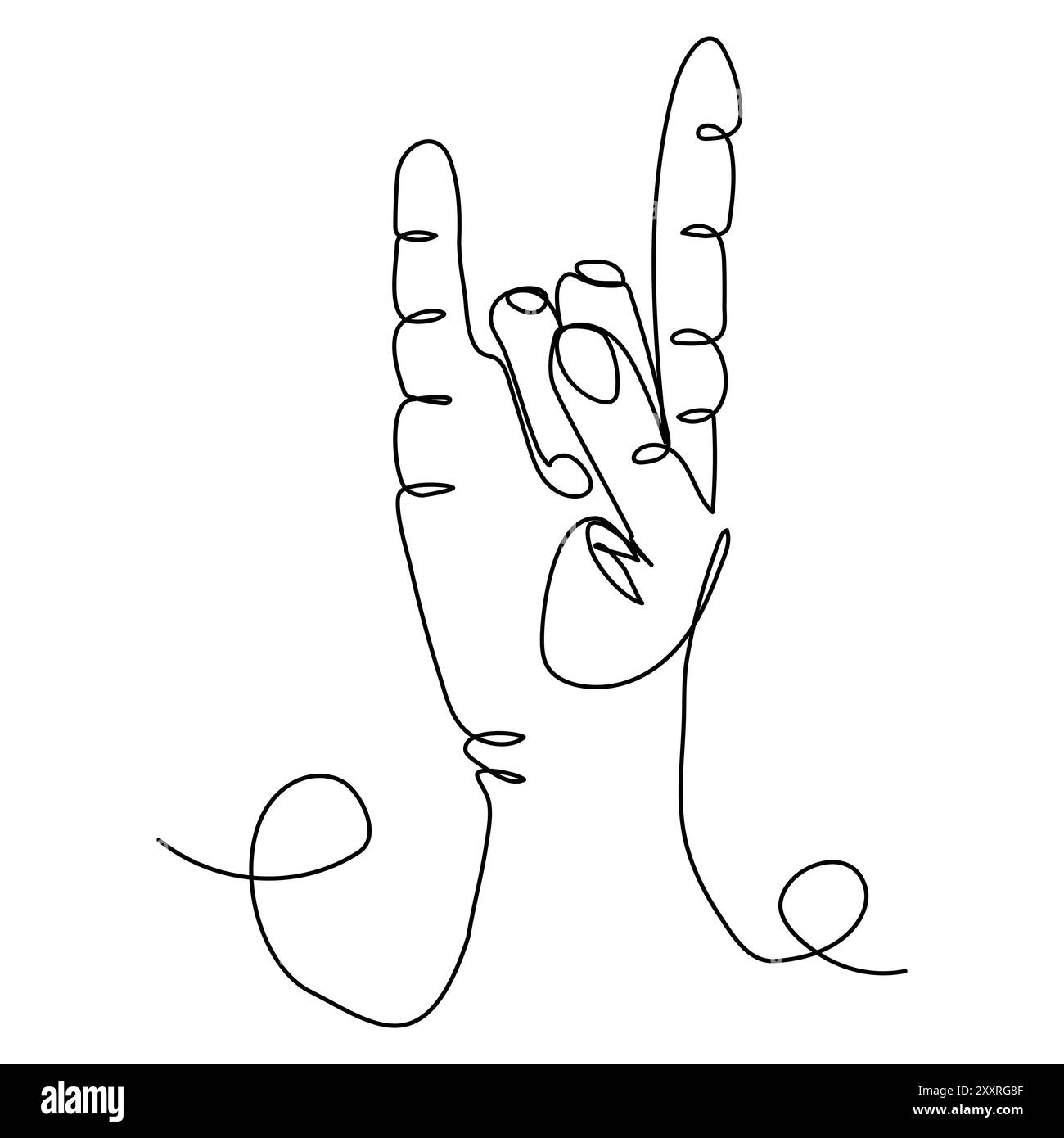 Continuous line art of couple holding hands Stock Vector