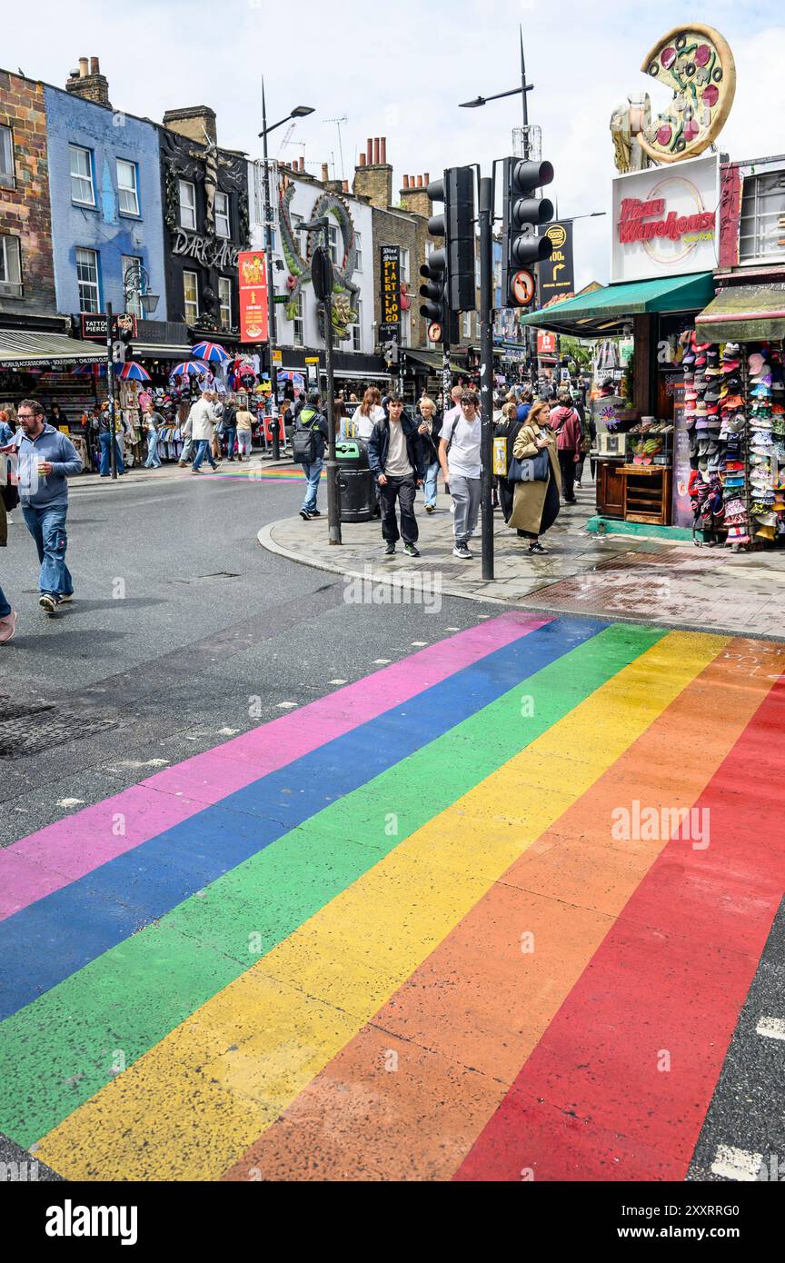 Rainbow pedestrian crossing hi-res stock photography and images - Alamy