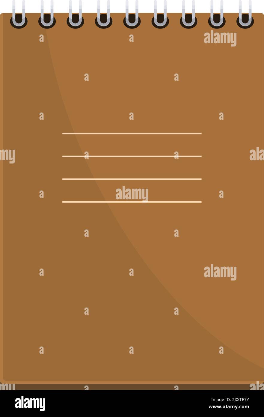 Spiral brown notebook isolated Stock Vector Images - Alamy