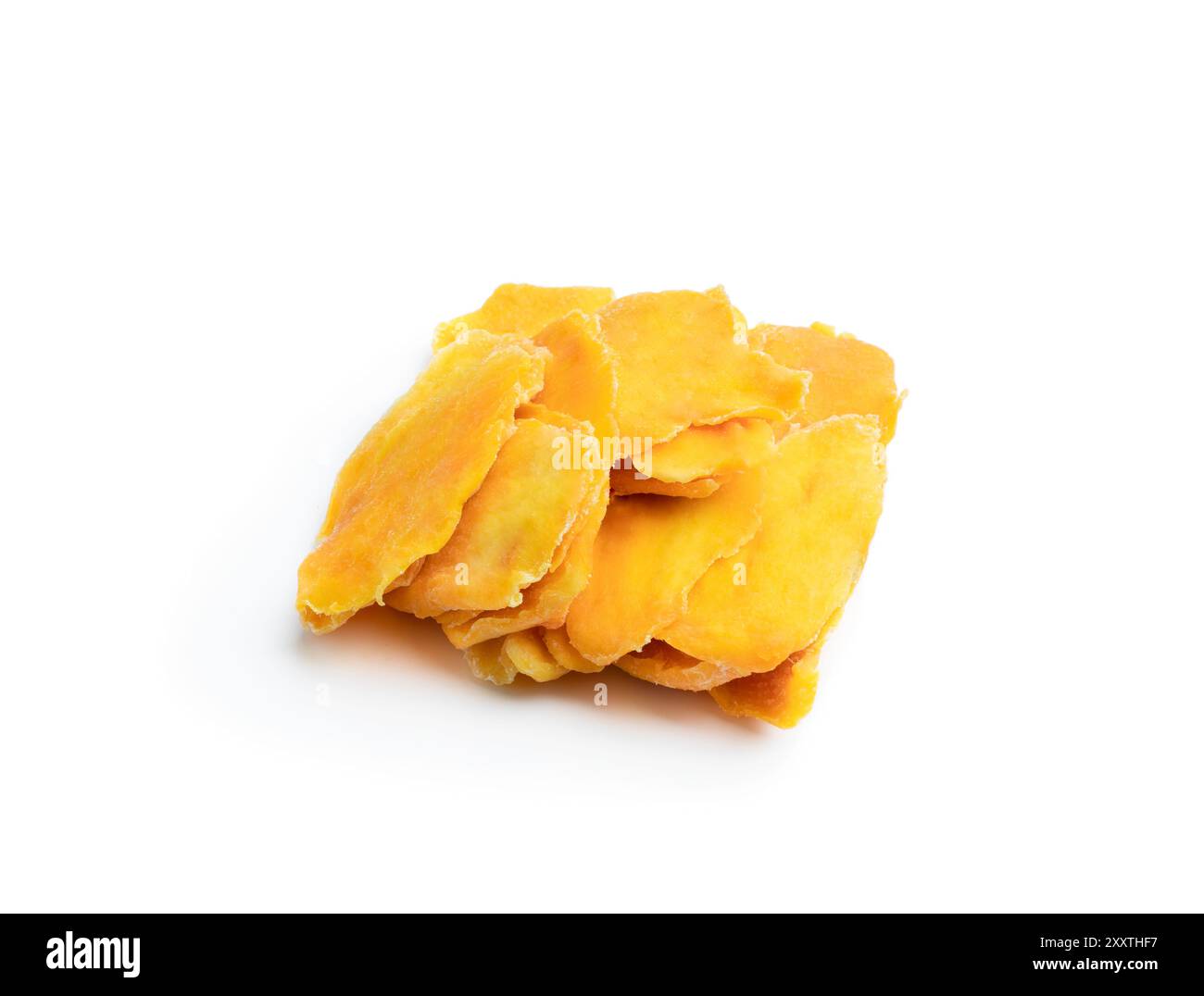 Dried  mango slices isolated on a white Stock Photo