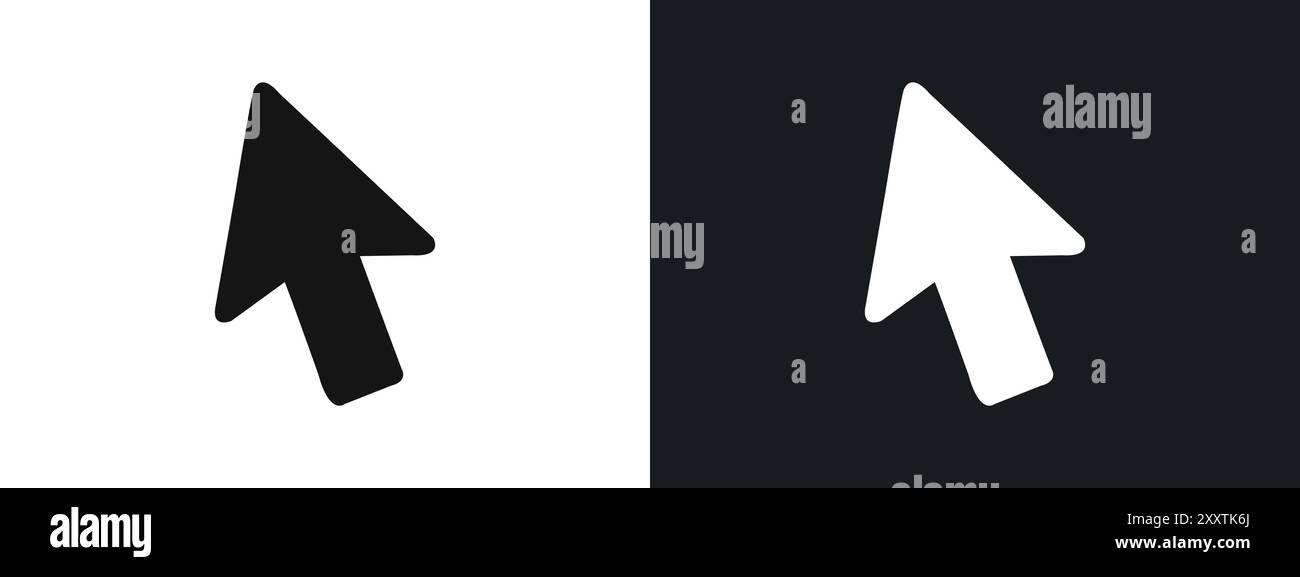 Cursor icon linear vector graphics sign or symbol set for web app ui Stock Vector