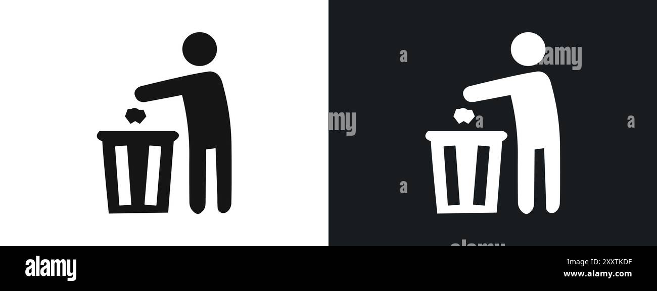 Do not litter icon linear vector graphics sign or symbol set for web app ui Stock Vector