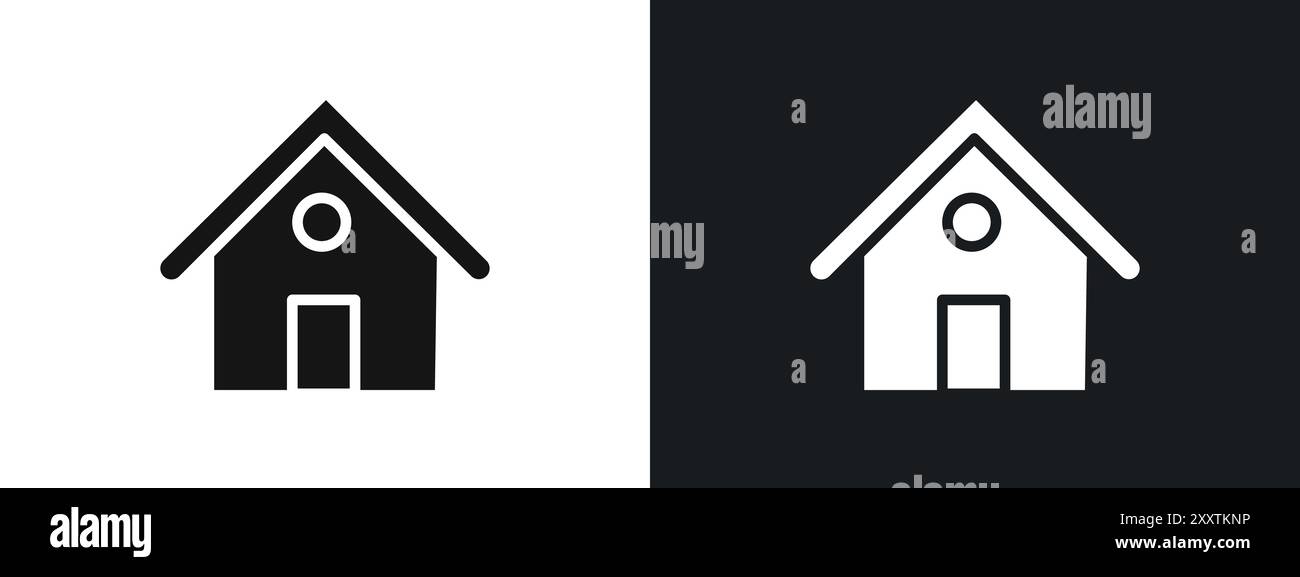 Home icon linear vector graphics sign or symbol set for web app ui Stock Vector