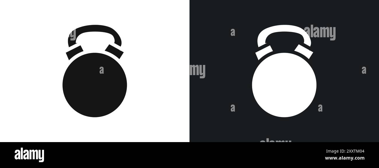kettlebell icon linear vector graphics sign or symbol set for web app ui Stock Vector