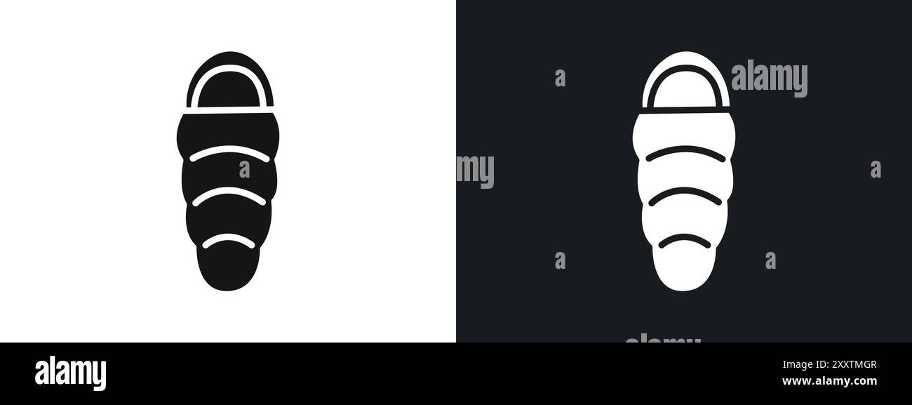 Sleeping bag icon linear vector graphics sign or symbol set for web app ui Stock Vector