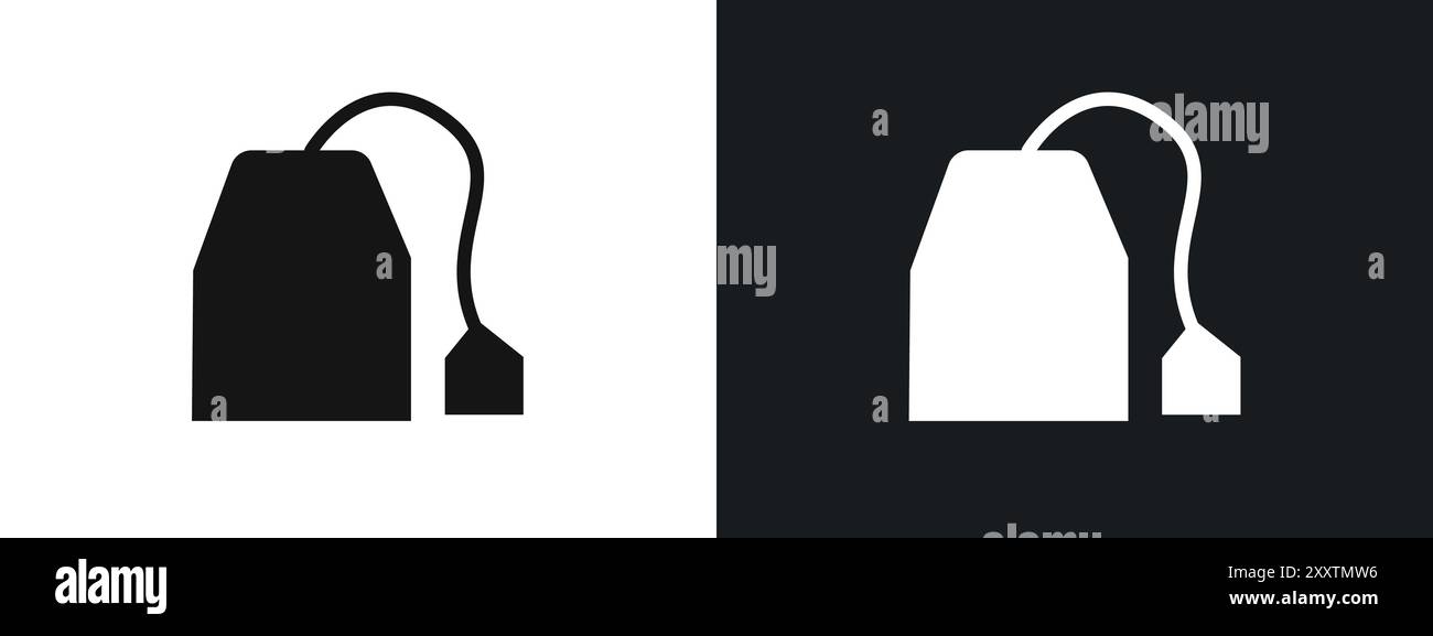 Tea bag icon linear vector graphics sign or symbol set for web app ui Stock Vector