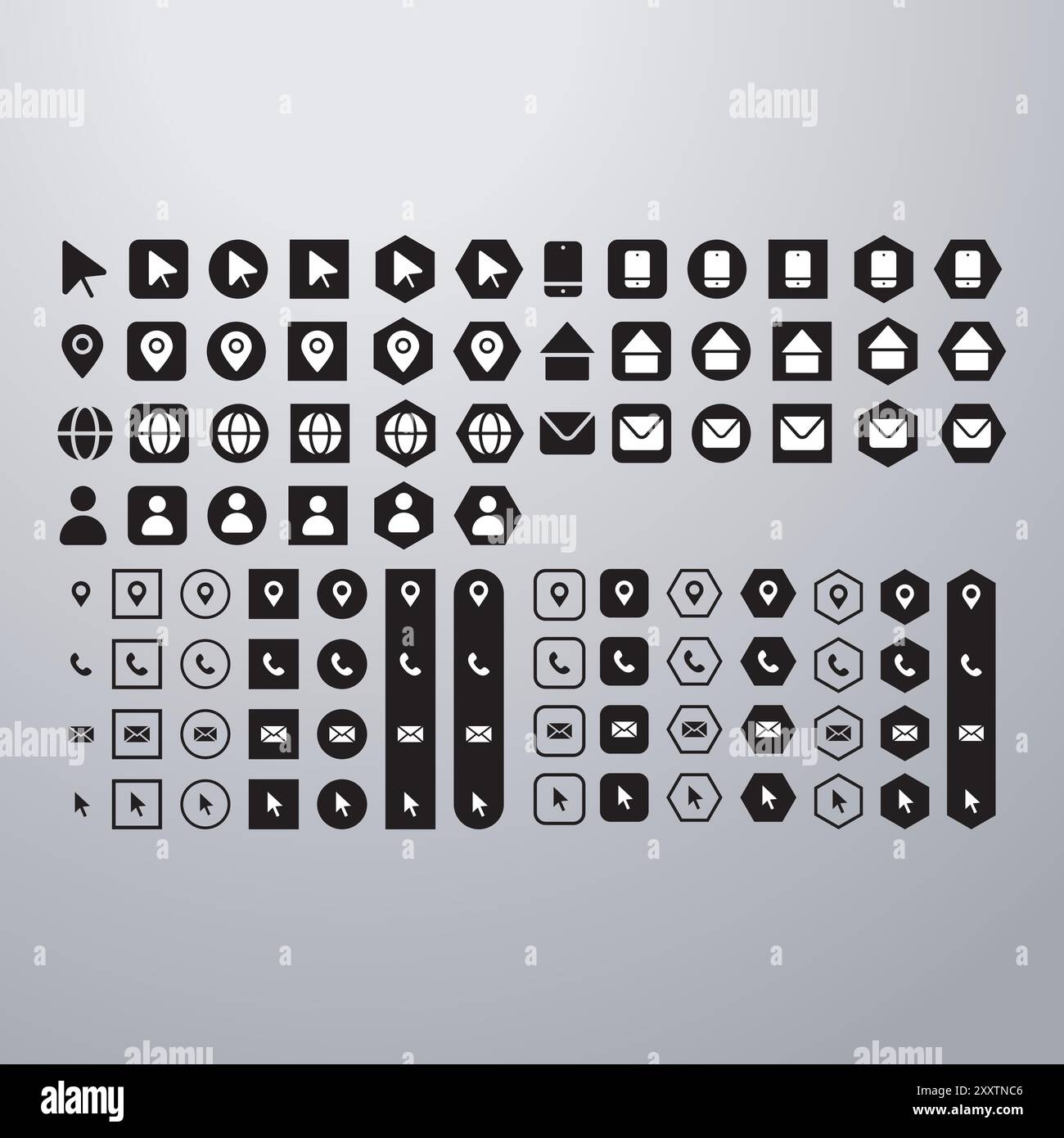 Business card icons design template collection. Editable, EPS 10 ...