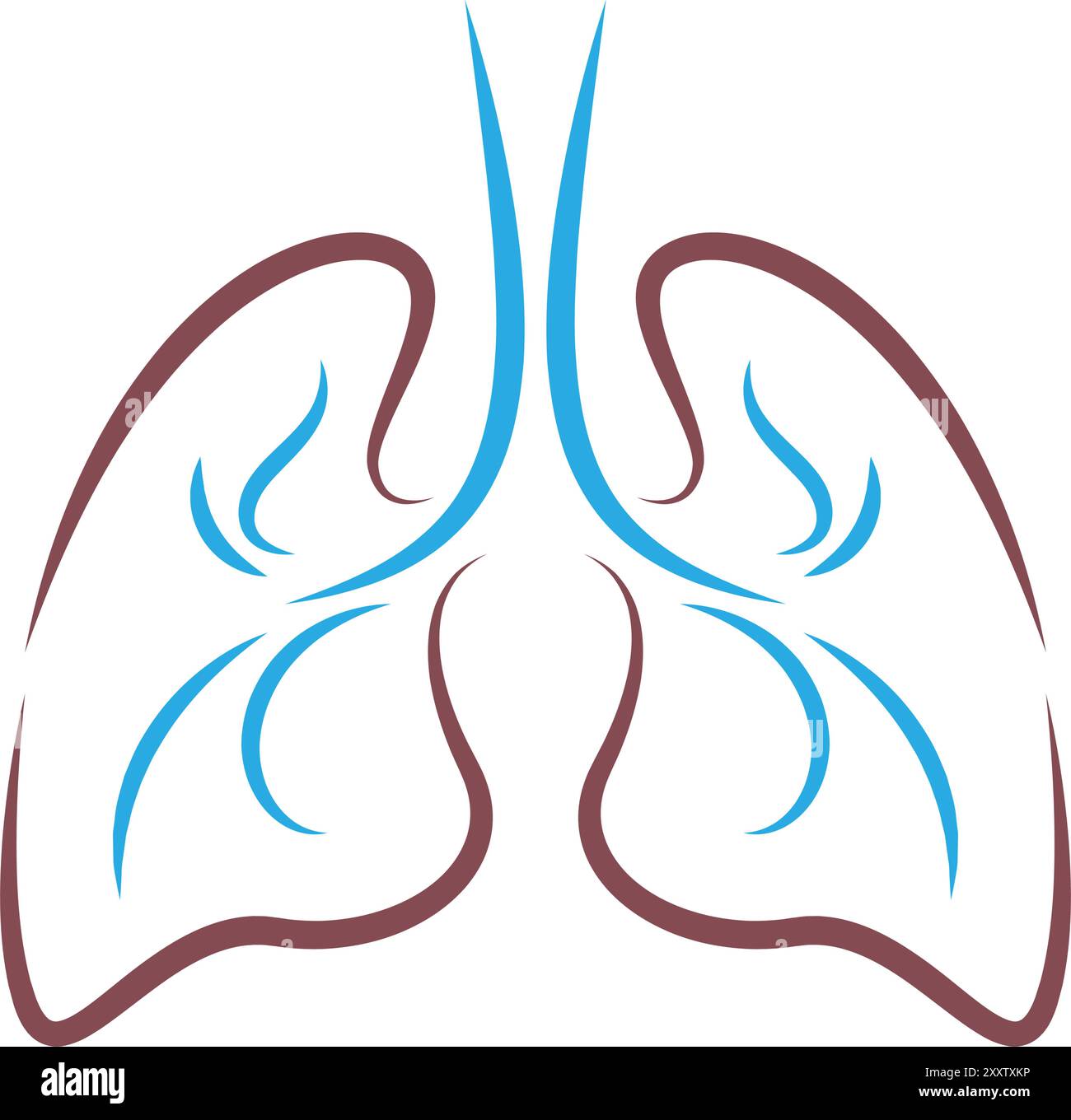 Lungs image icon design template Stock Vector