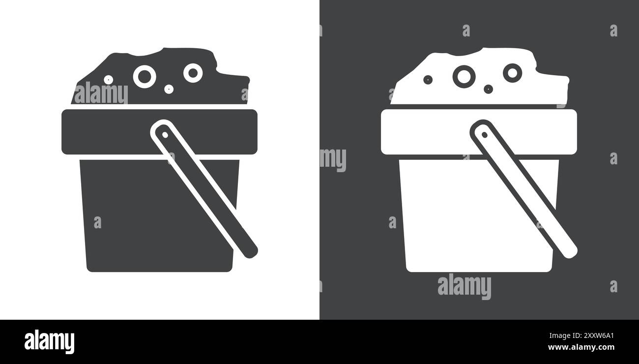 Sand bucket icon Flat set in black and white color outline vector Stock ...