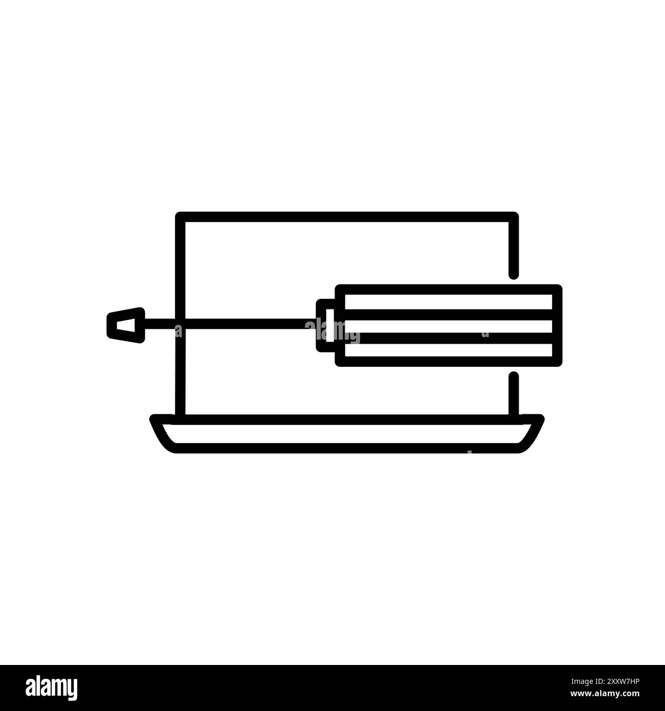 Repairing laptop icon Flat set in black and white color outline vector ...
