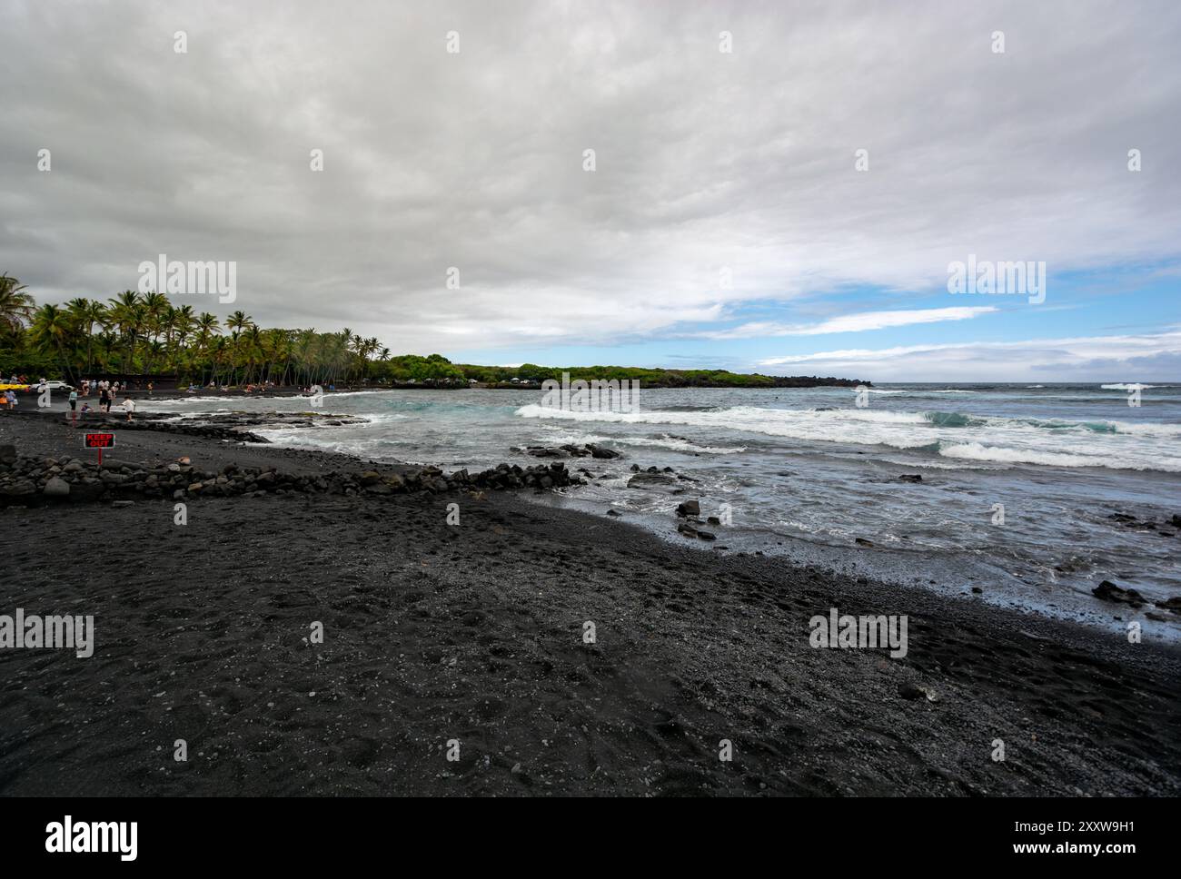 black sand beach big island