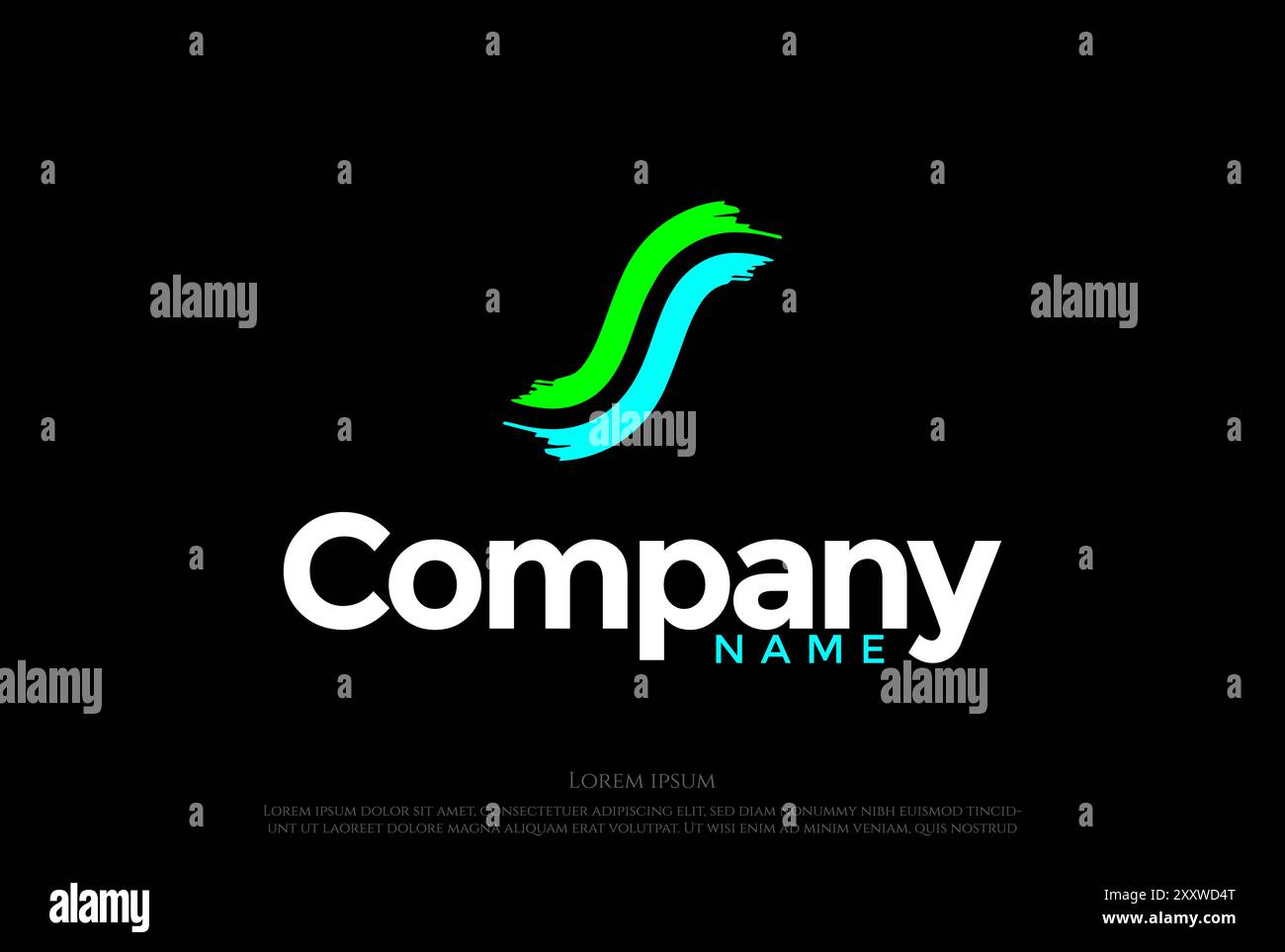Simple Minimalist Initial Letter S Paint Road Logo Design Vector Stock Vector