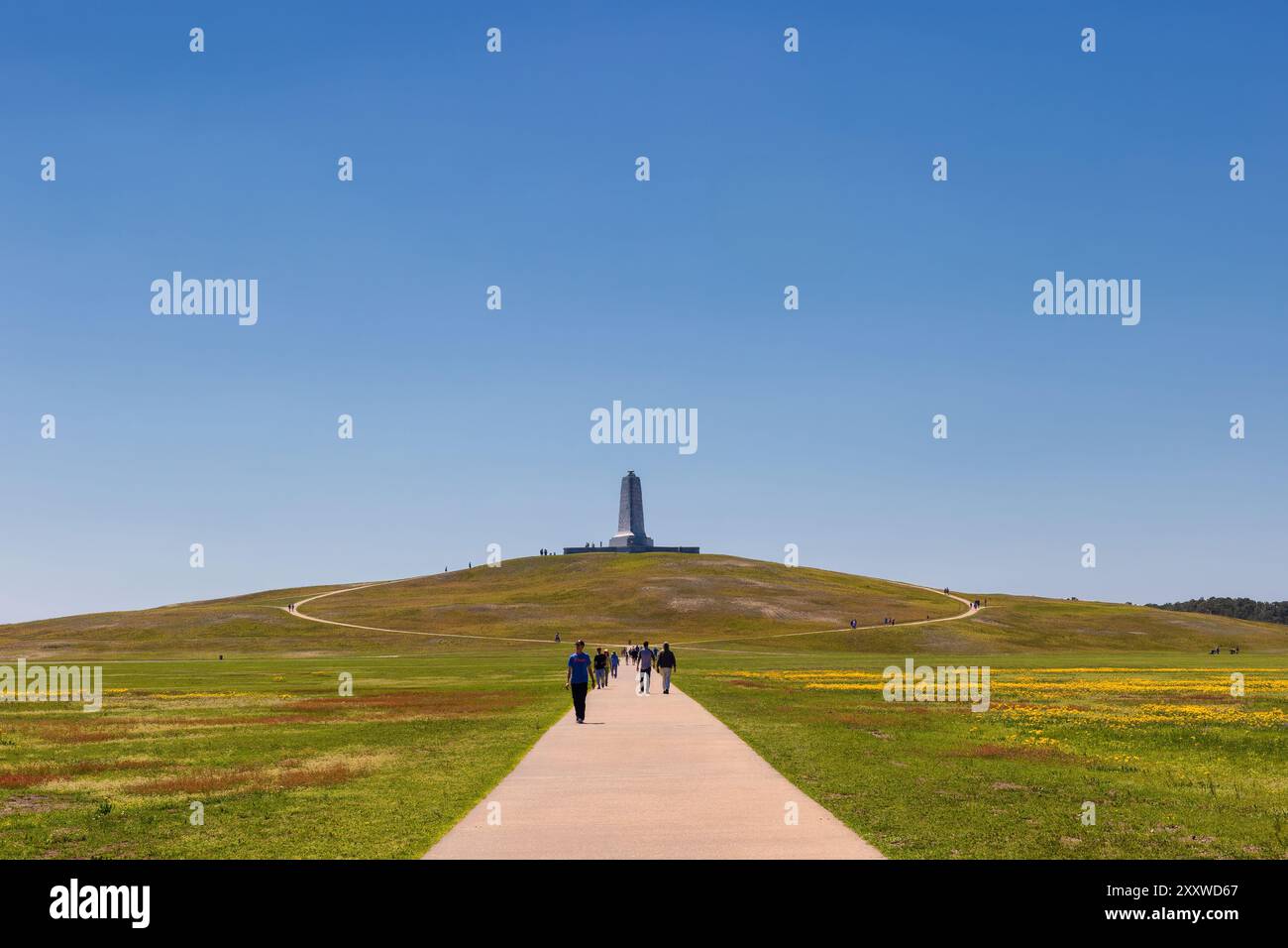 Kill Devil Hills, Outer Bank, North Carolina, USA - April 18, 2024:  Wright Brothers memorial State Park memorializes in American History, the first ai Stock Photo