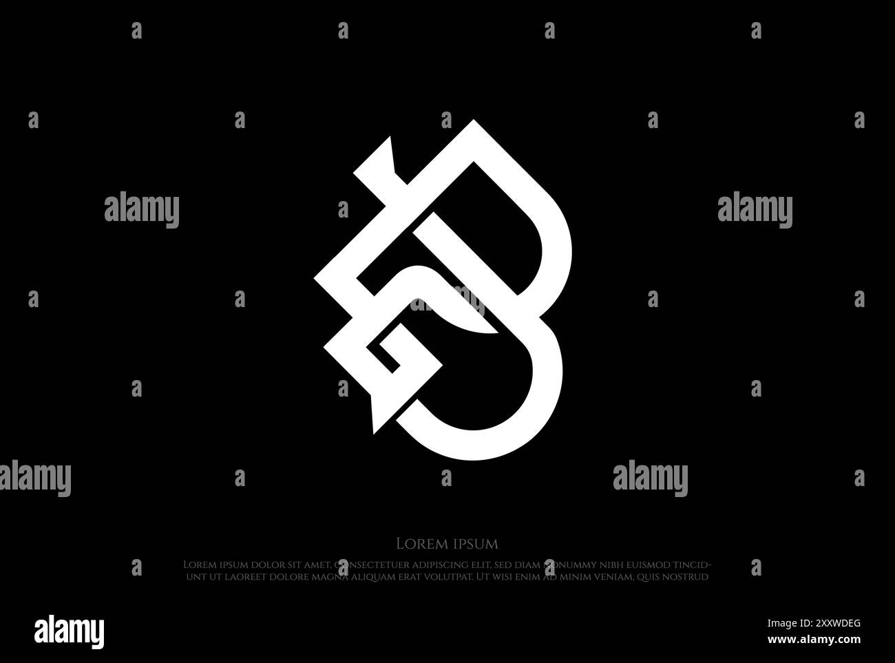 Initial Letter B PB BP PD DP Monogram Logo Design Vector Stock Vector