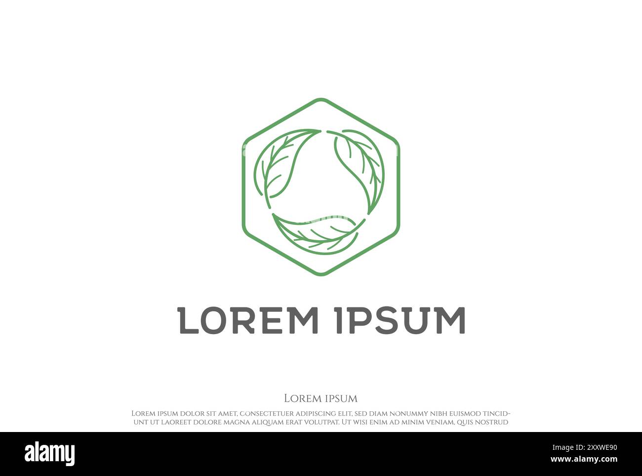 Circle Leaf Leaves Recycle Environment Logo Design Vector Stock Vector