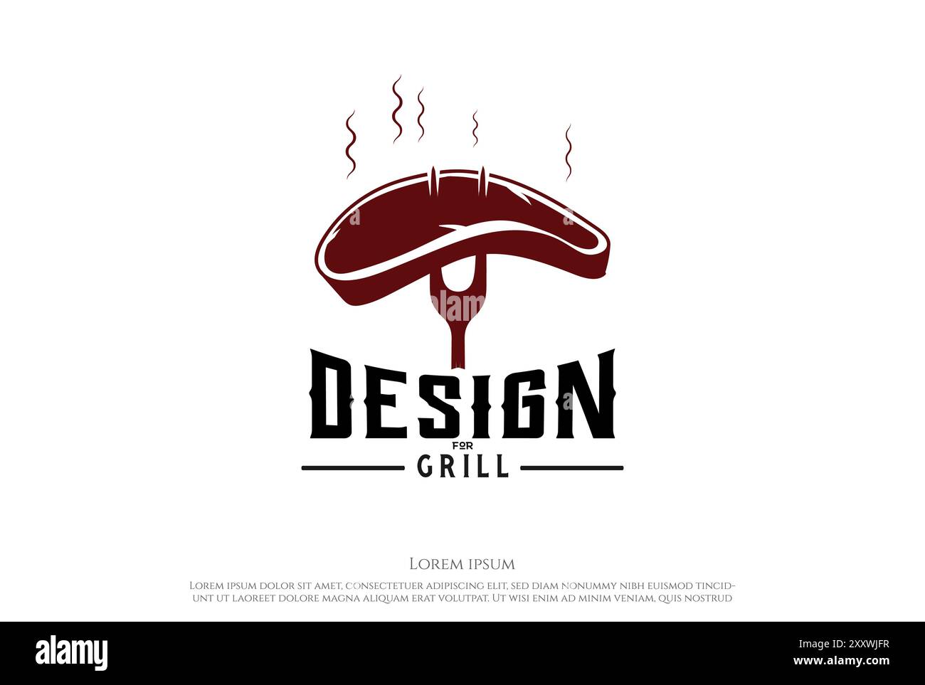 Vintage Retro Barbeque BBQ Barbecue Grill Stamp Logo Design Vector ...