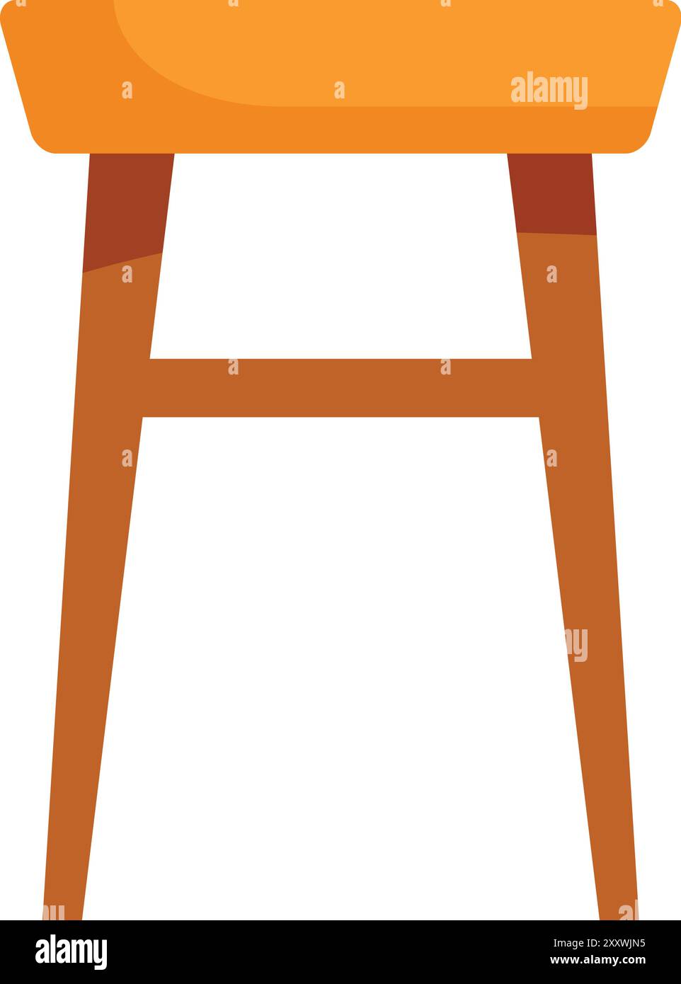 Simple wooden stool with a rectangular seat and four legs Stock Vector ...