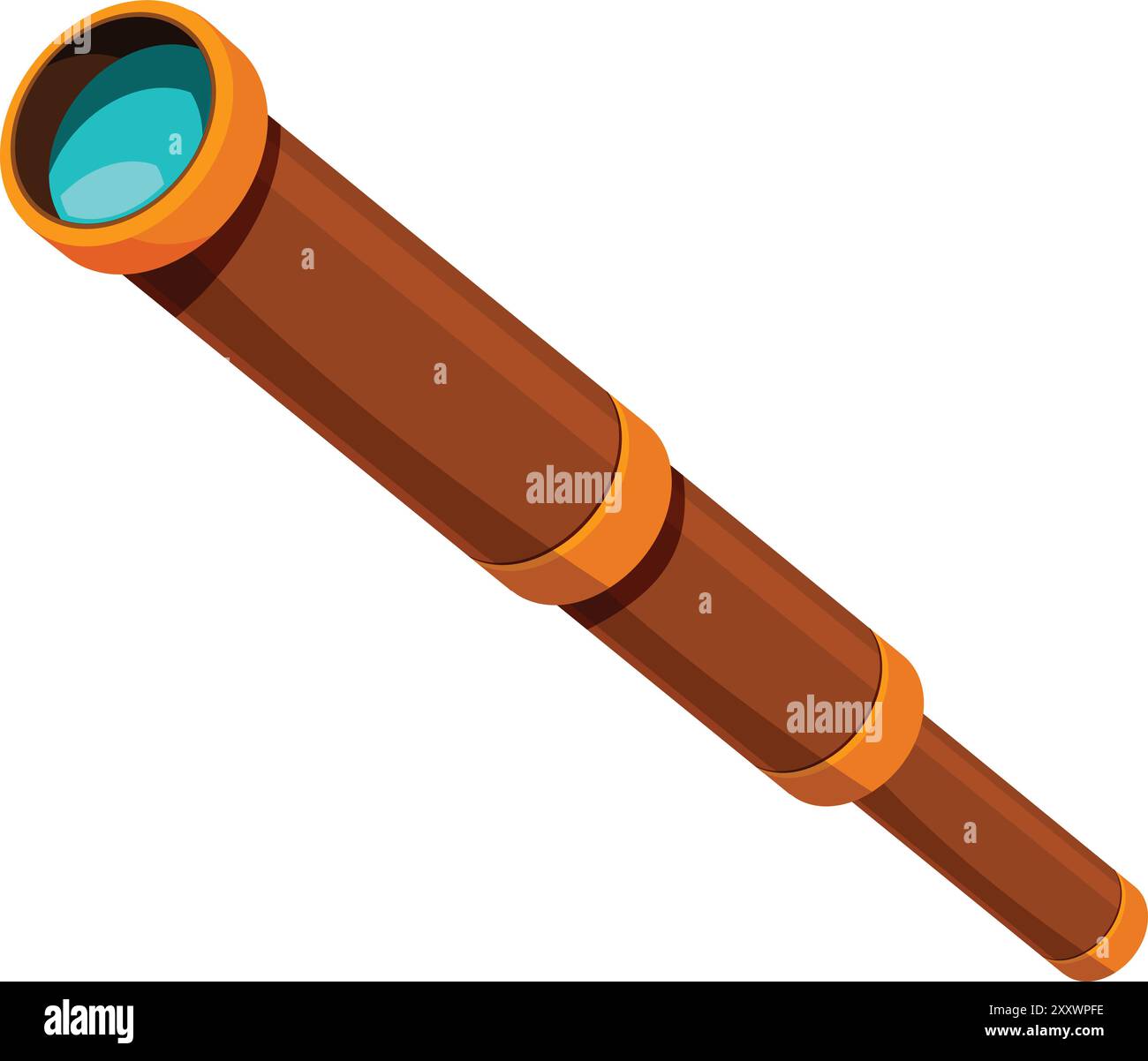 Antique telescope with brass accents, symbolizing exploration ...