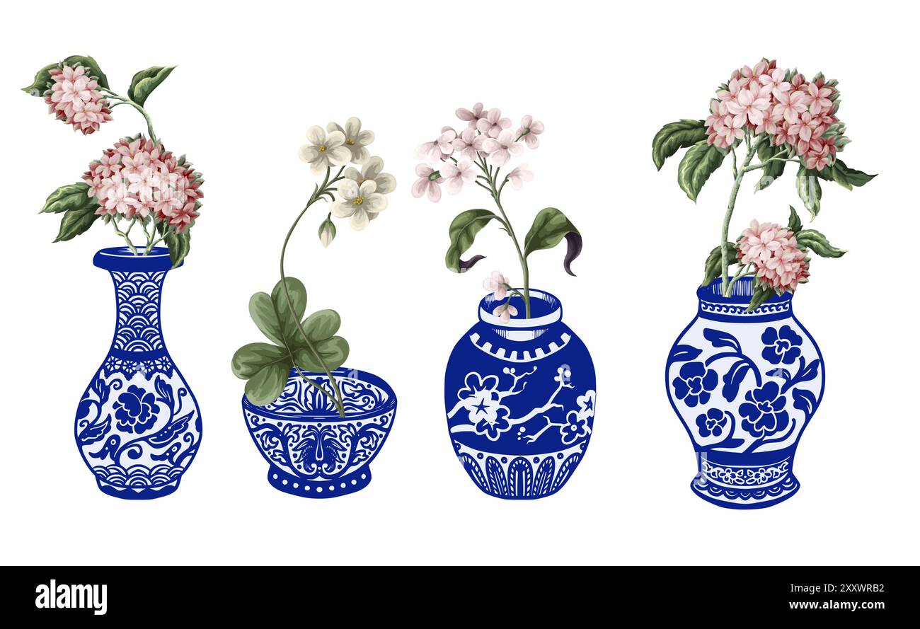 Chinese vases Stock Vector Images - Alamy