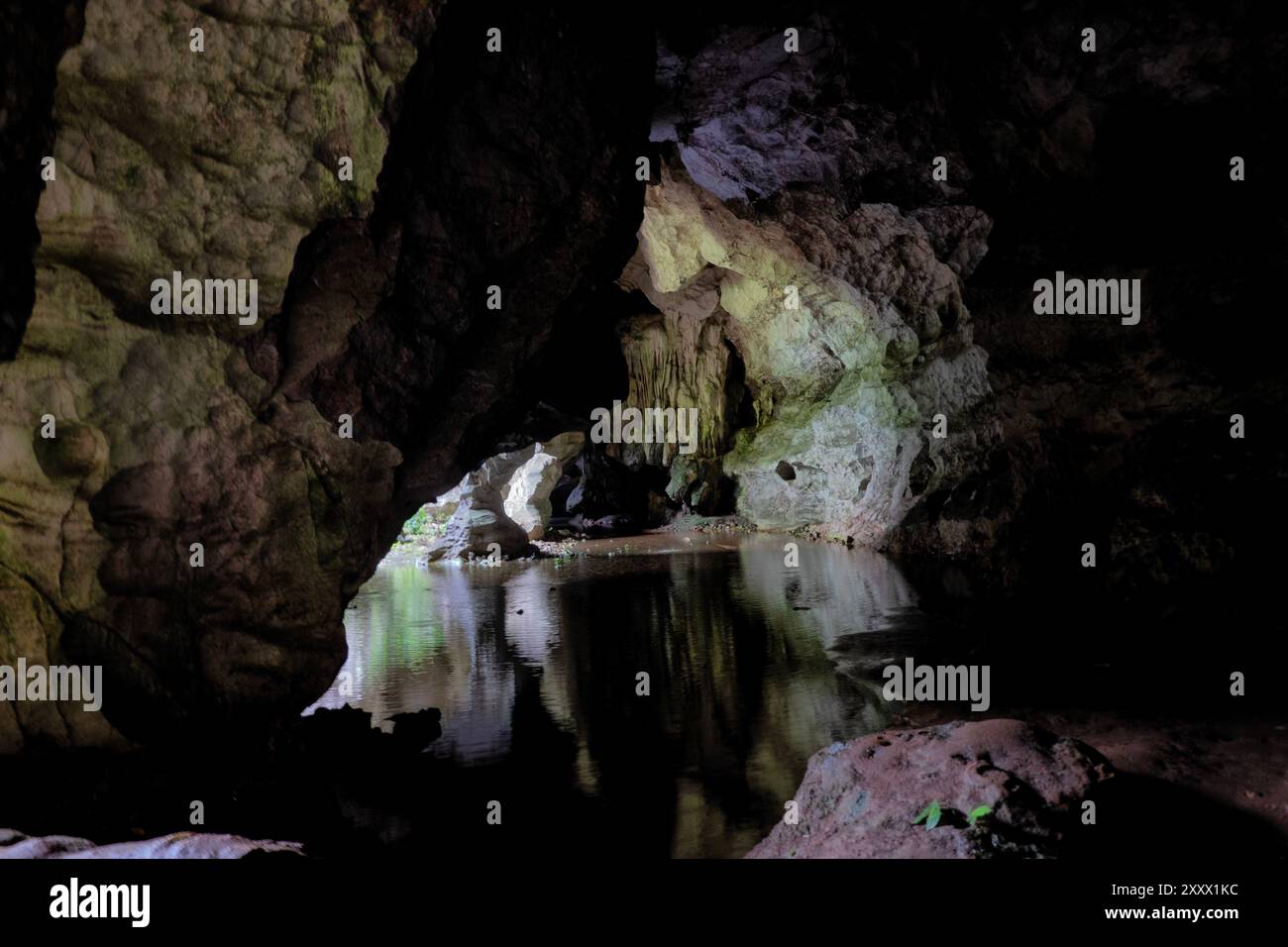 Interior of the Viengxay (Vieng Xai ) caves, Viengxay, Houaphanh, Laos Stock Photo