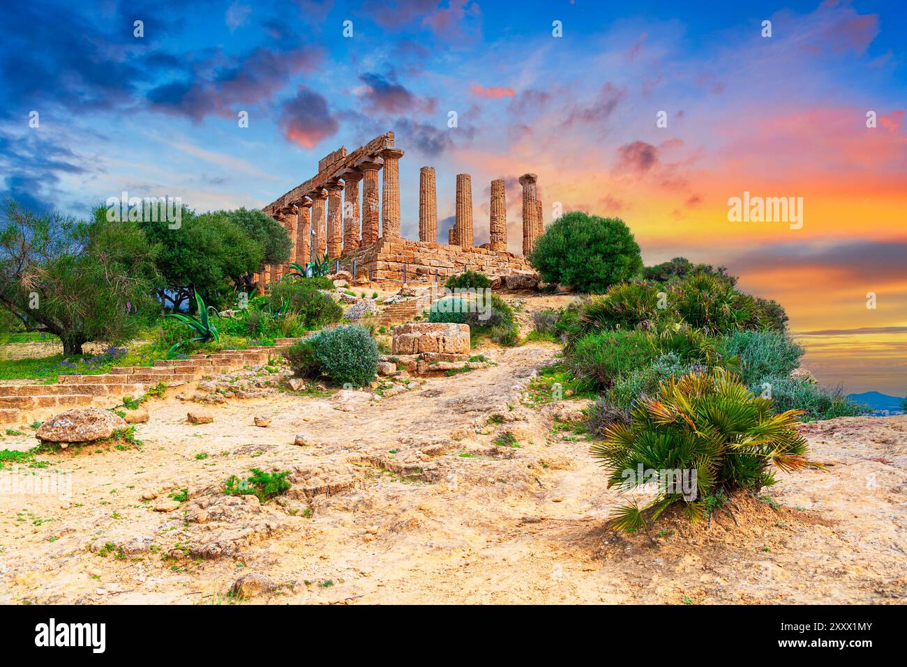 Agrigento Sicily Island Italy The Temple Of Juno In The Valley Of agrigento-sicily-island-italy-the-temple-of-juno-in-the-valley-of