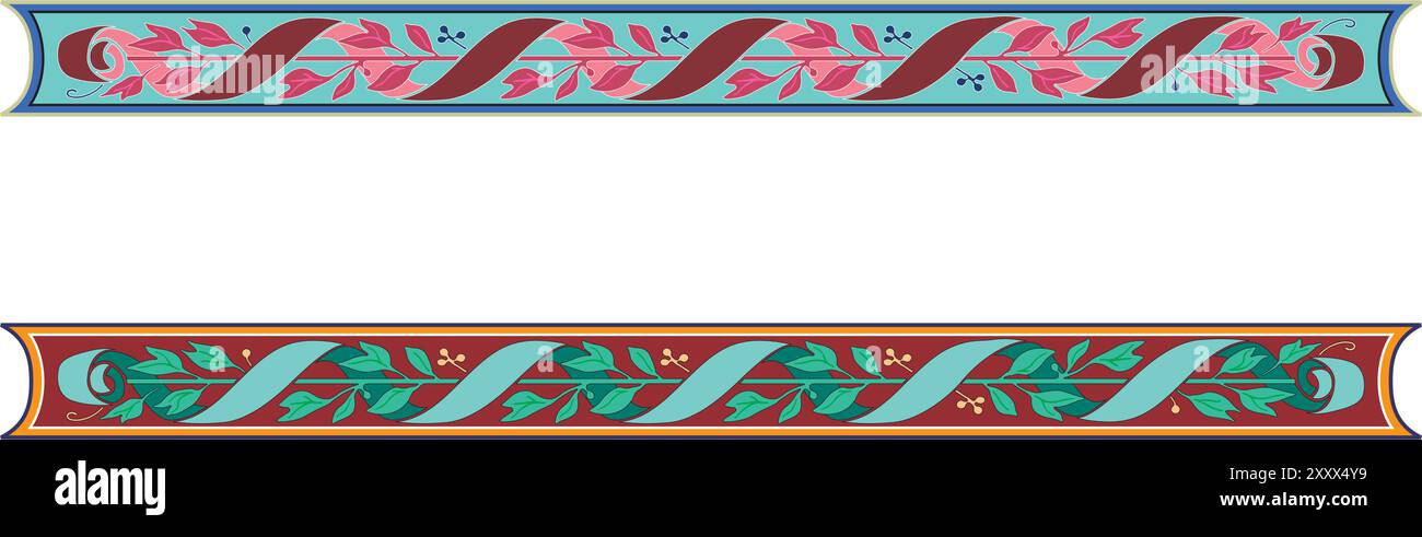Chapter Swirls Retro chapter dividers swirl floral ornament bookmarks sketch set ...