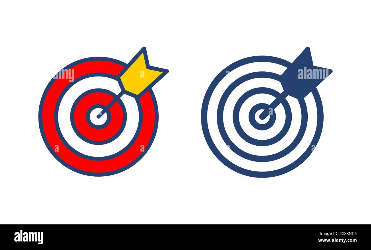 Target icon vector. goal icon vector. target marketing icon vector Stock Vector