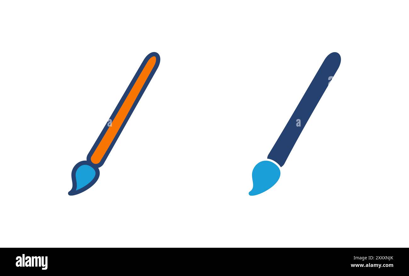 Paint icon vector. paint brush icon vector. paint roller icon vector Stock Vector
