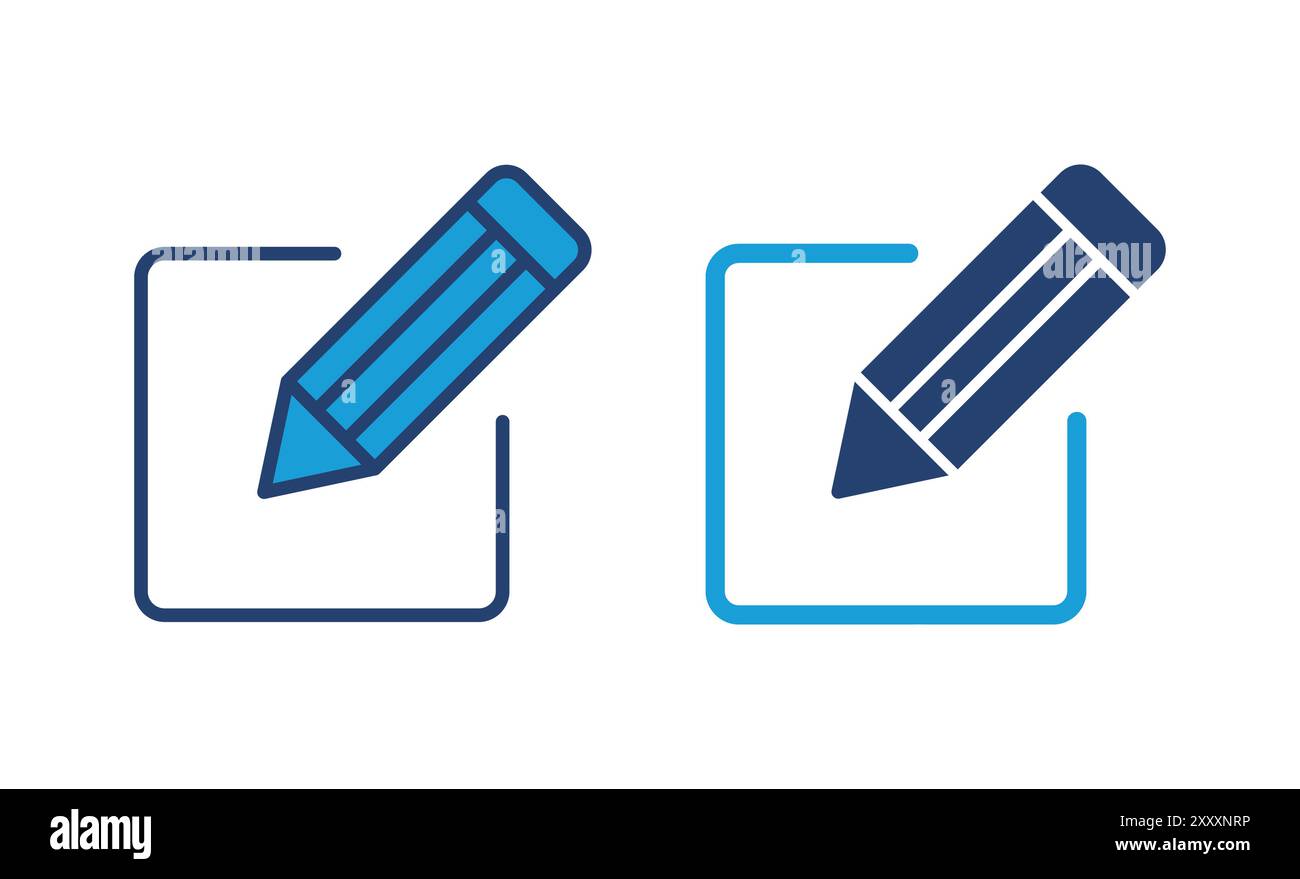 Edit icon vector. edit document icon. edit text icon. pencil. sign up Stock Vector