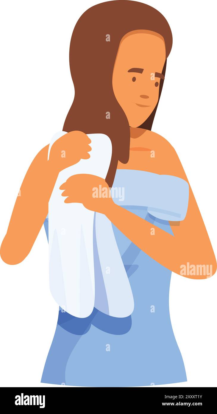 Woman Wet Body After Bath Stock Vector Images Alamy