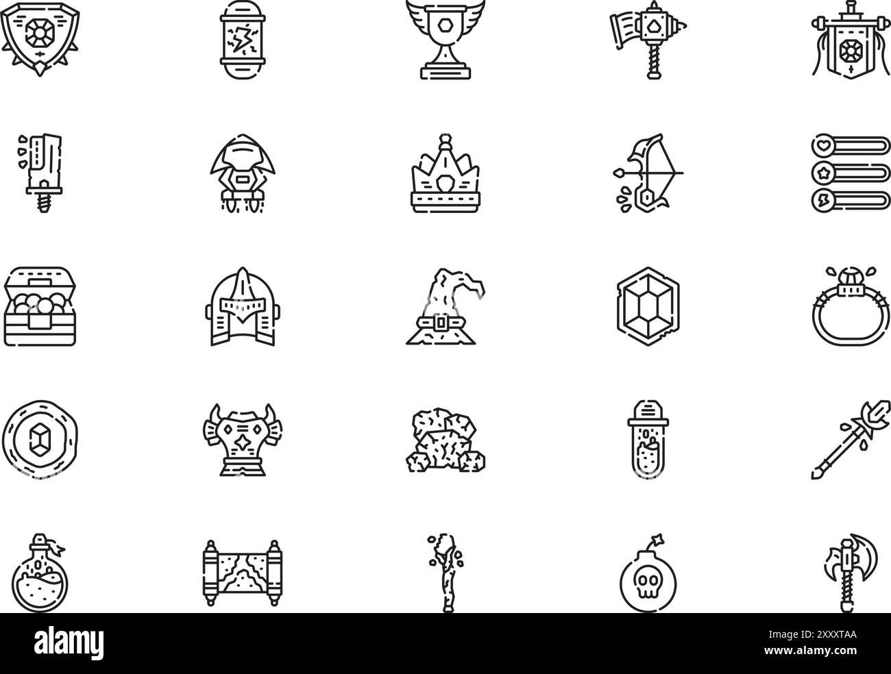 Videogame elements icons collection is a vector illustration with ...