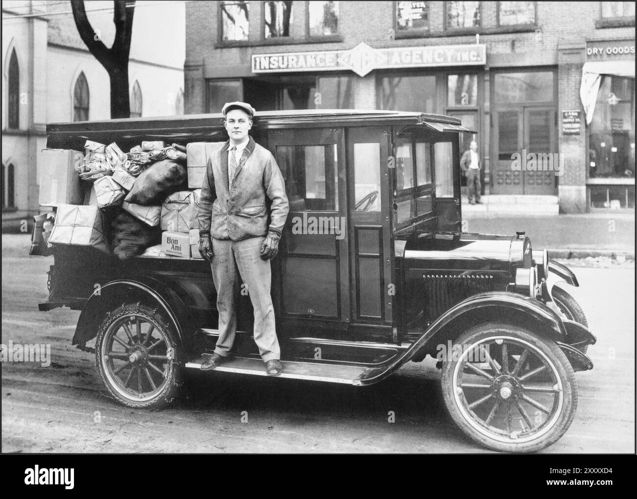 Plymouth Postal Carrier, Plymouth, NH, 1925. Vintage Photograph Stock ...