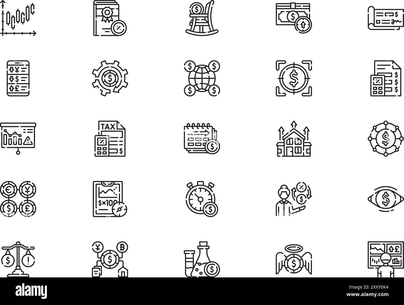 Investment icons collection is a vector illustration with editable ...