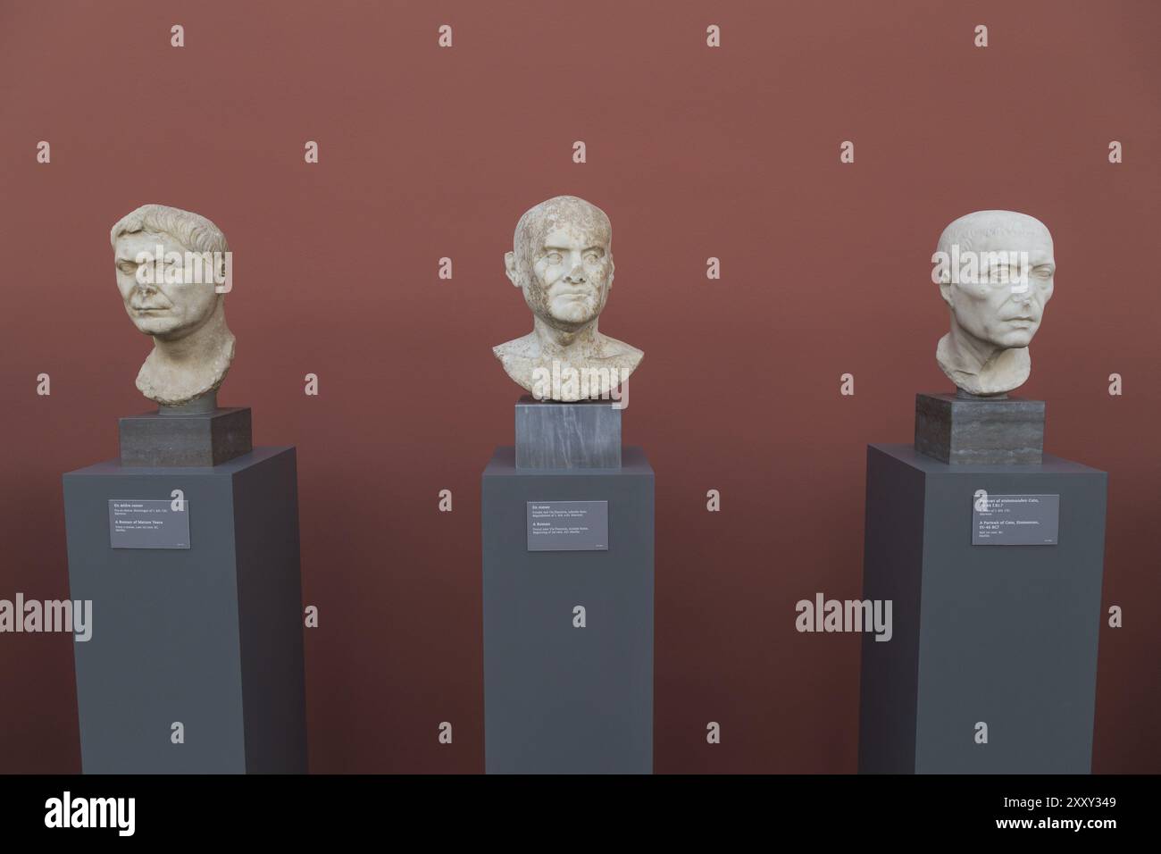 Copenhagen, Denmark, February 16, 2016: Roman and Greek Sculptures in the New Carlsberg Glyptotek, Europe Stock Photo
