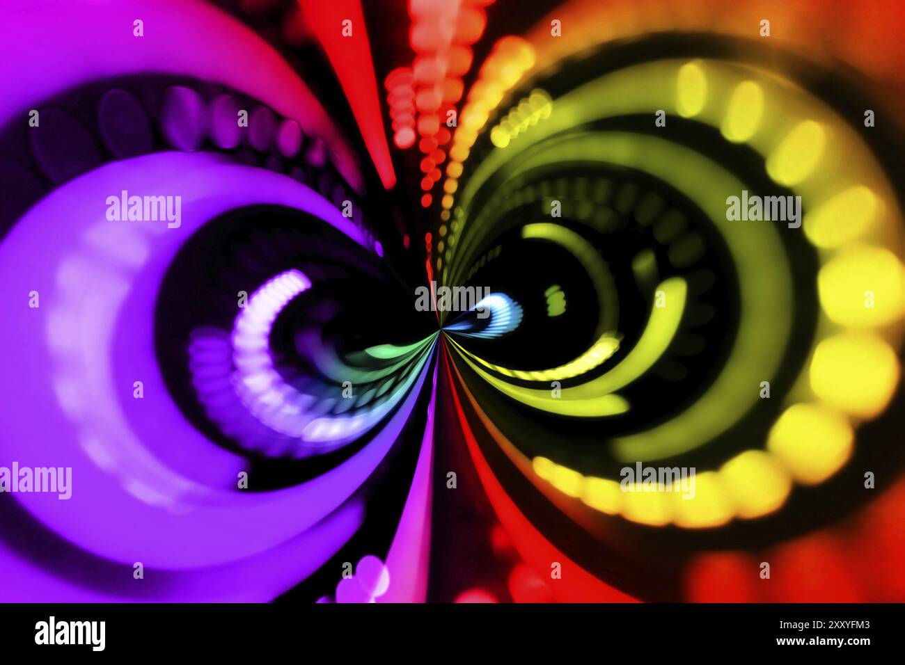 Blurred bright lights abstract background Stock Photo