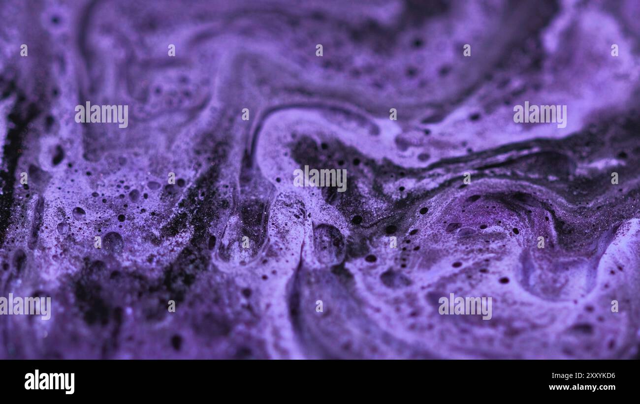 Sparkling fluid flow. Shimmering liquid gel. Abstract emulsion with ...
