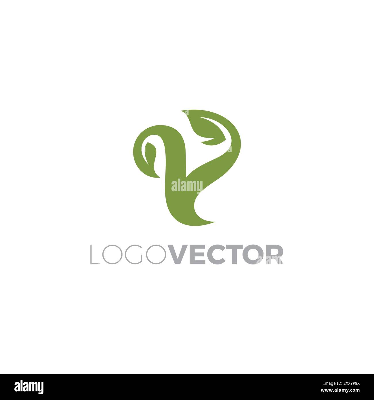 V Leaf Green Nature Logo. V Initial Icon Stock Vector Image & Art - Alamy