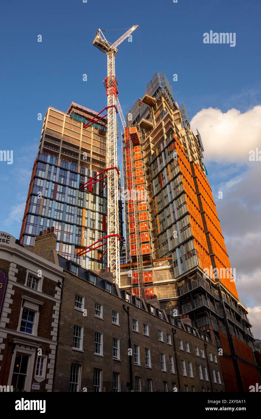 One Crown Place, Shoreditch, Hackney, London, UK, under construction Stock Photo