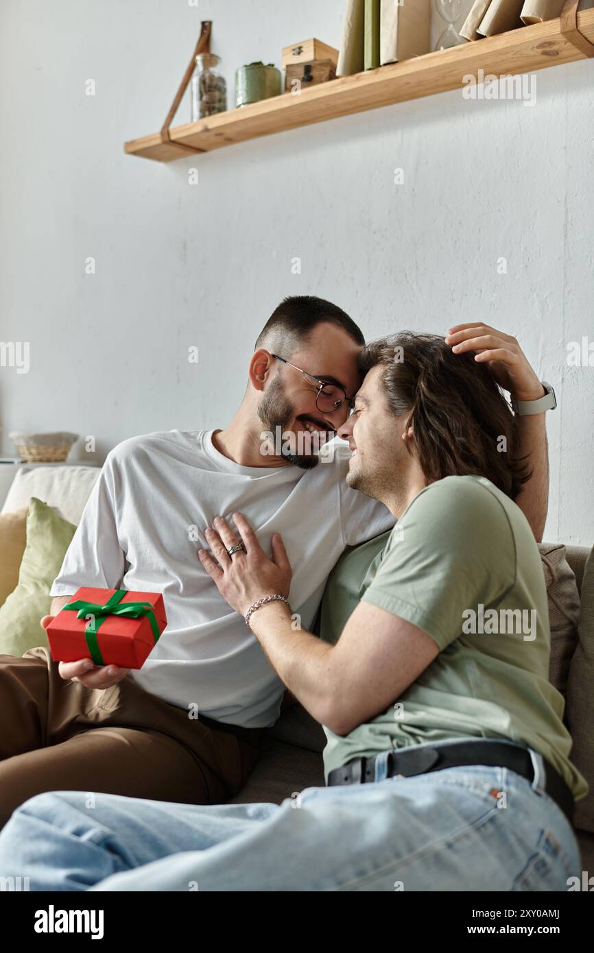 Two gay men holding other hi-res stock photography and images - Alamy