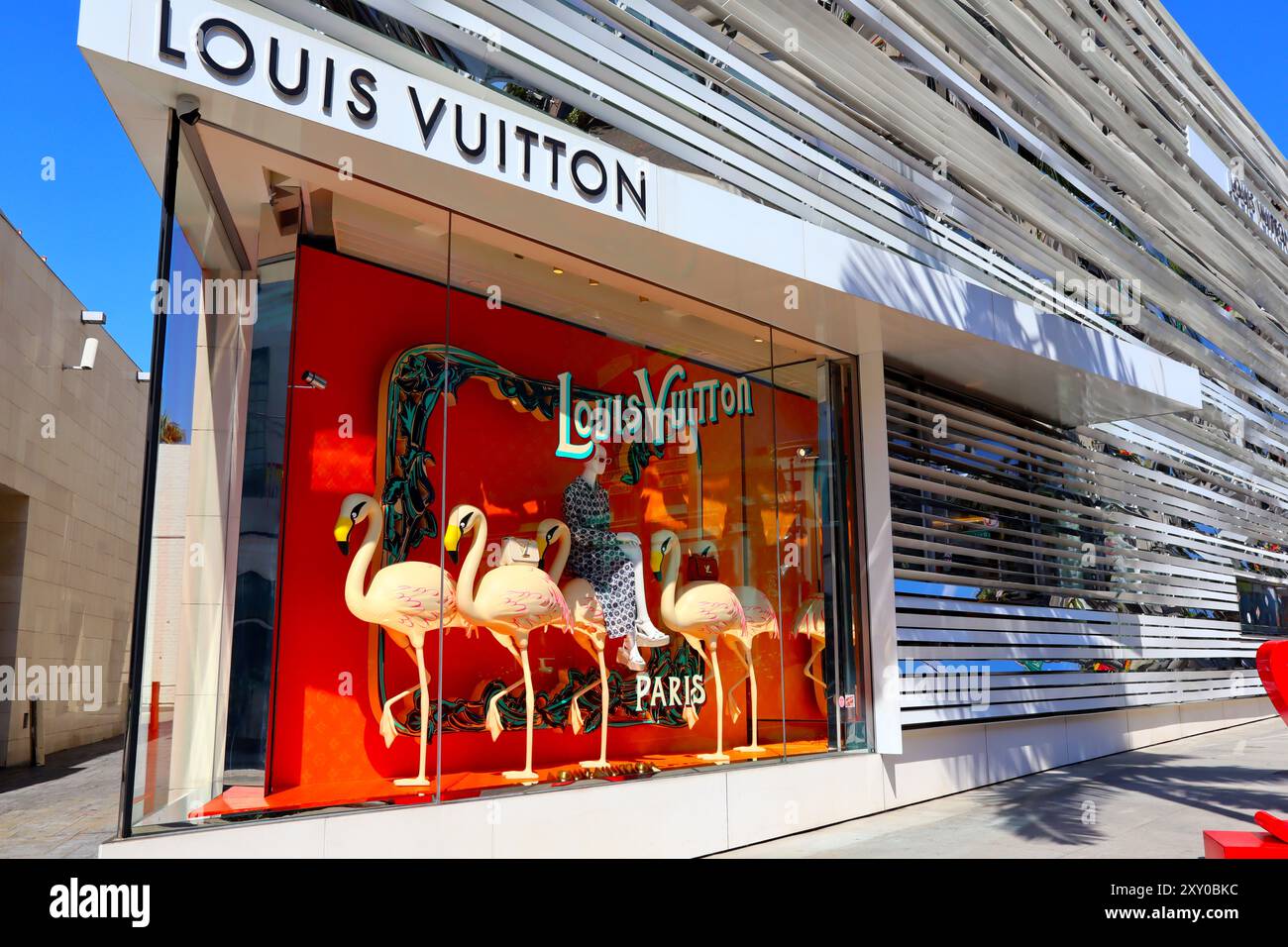 LOUIS VUITTON fashion store on Rodeo Drive, Beverly Hills Stock 
