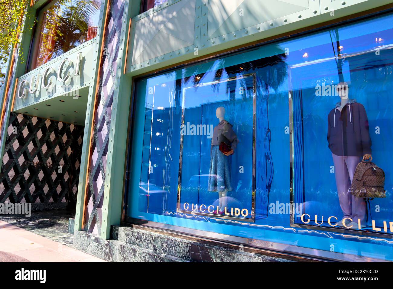 GUCCI fashion store on Rodeo Drive, Beverly Hills Stock Photo