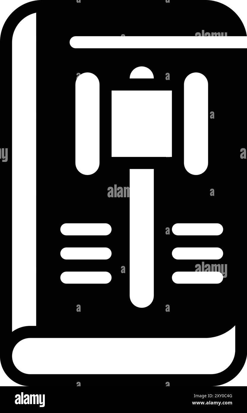 Icon for conduct, law book Stock Vector
