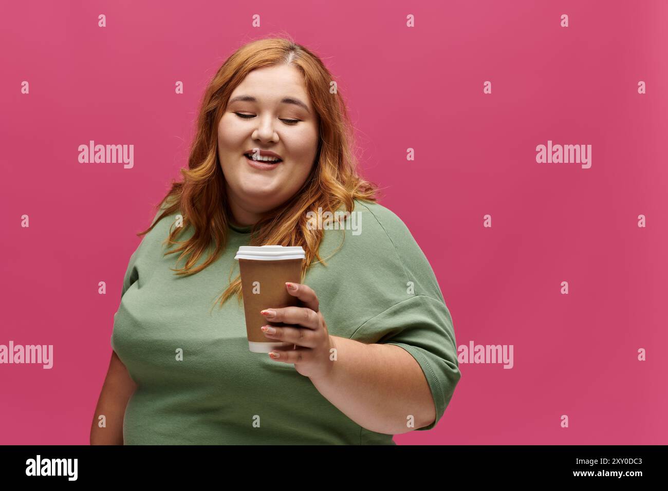Simple young positive plus size hi-res stock photography and images - Alamy